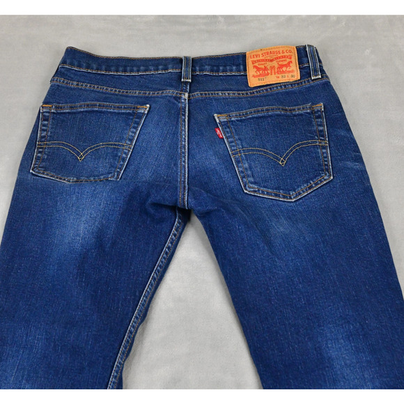 Levis Jeans 511 Mens 32x30 (31x29 Meas) Slim Fit Blue Denim - Picture 6 of 9